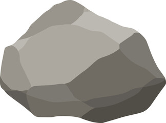Rock stones or debris of mountain. Gravel, gray stone. Polygonal shape, piece of fossil stone. Game decoration element