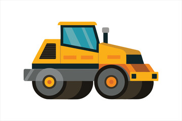 Asphalt Paver Construction vehicle Vector artwork illustration