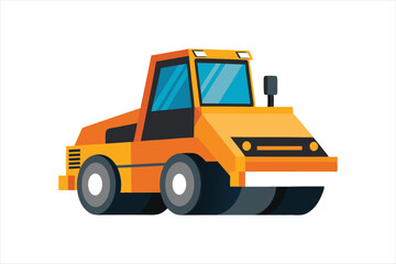 Fototapeta premium Asphalt Paver Construction vehicle Vector artwork illustration