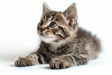 Obraz premium Kitten Cat Playing Collection on Transparent White Background