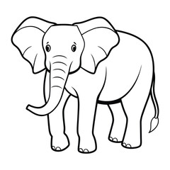 Elephant Vector Art Illustration