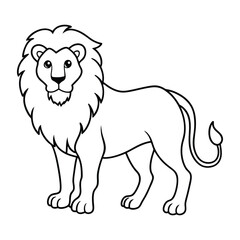 A lion vector art illustration