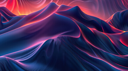 Obraz premium Abstract Mountain Landscape at Sunrise 