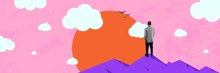 Summer Vacation Travel Resort Business Beach Sea Relax Work Banner Poster Flayer