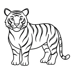 A Tiger Vector Art Illustration