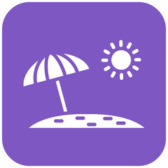 Beach Umbrella vector icon. Can be used for Outdoor Fun iconset.