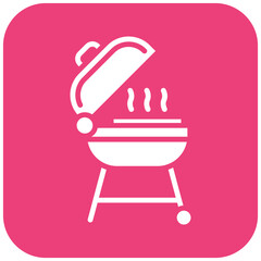 Grill vector icon. Can be used for Outdoor Fun iconset.
