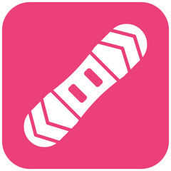 Snowboard vector icon. Can be used for Outdoor Fun iconset.