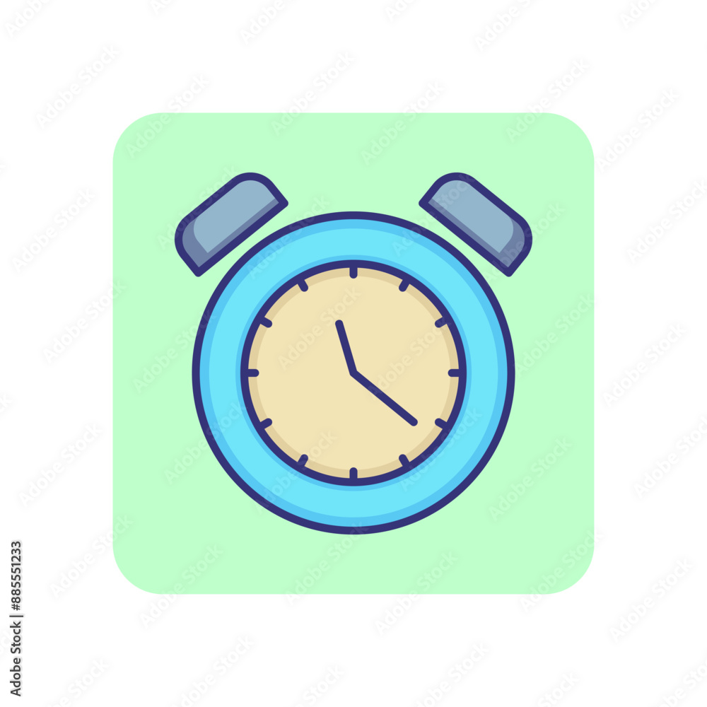 Poster time line icon. watch, stopwatch, alarm clock. time management concept. can be used for topics like 