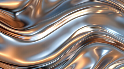 Abstract Metallic Waves at Dusk 