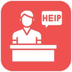 Help Desk vector icon. Can be used for Contact Us iconset.