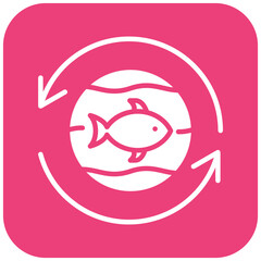 Sustainable Seafood vector icon. Can be used for Earth Day iconset.