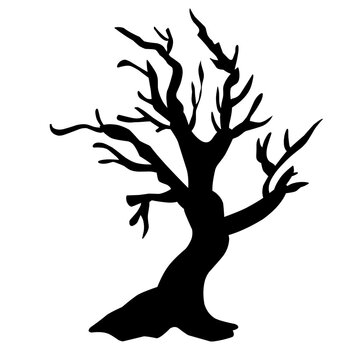 recommend clip art: Dry tree silhouette for halloween decoration. Vector ilustration