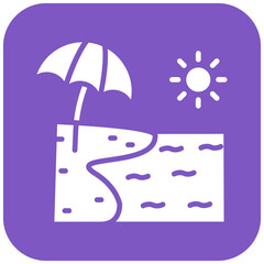 Beach Umbrella vector icon. Can be used for Coastline iconset.