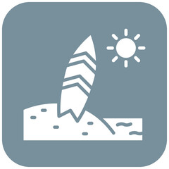 Surfboard vector icon. Can be used for Coastline iconset.