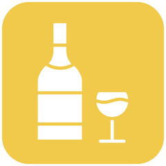 Italian Wine Bottle vector icon. Can be used for Italy iconset.