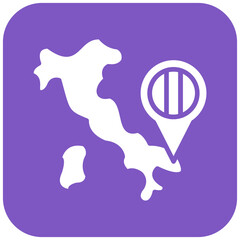 Italy Map vector icon. Can be used for Italy iconset.