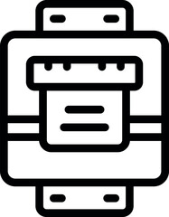 Line icon of an electric meter measuring electricity usage