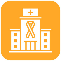 Cancer Hospital vector icon. Can be used for Chemotherapy iconset.
