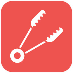 Tongs vector icon. Can be used for Lab iconset.