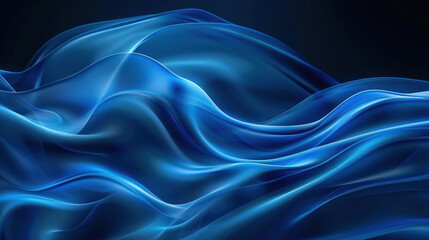 Fototapeta premium Midnight Blue Silk Waves 