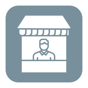 recommend clip art: Shopkeeper vector icon. Can be used for Supermarket iconset.