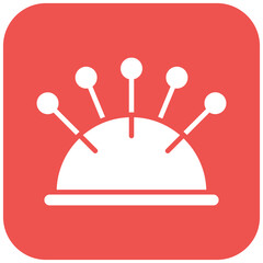 Pin Cushion vector icon. Can be used for Art and Craft Supplies iconset.