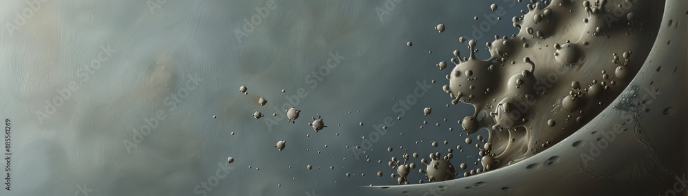 Poster abstract textured background with grey and white elements.