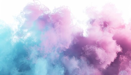 Fototapeta premium Abstract Pink and Blue Fog with Gradient Effect on White Background