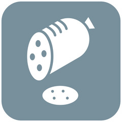 Salami vector icon. Can be used for Oktoberfest iconset.