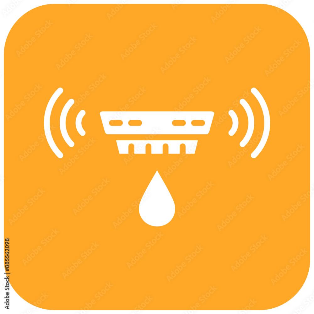 Poster Smart Water Sensor vector icon. Can be used for Biometrics iconset.