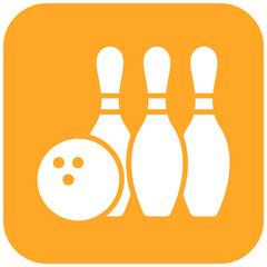 Bowling vector icon. Can be used for Bowling iconset.