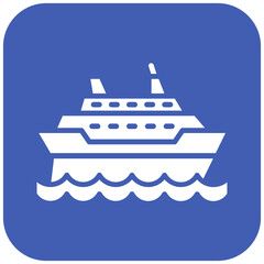 Obraz premium Cruise vector icon. Can be used for Beach Resort iconset.