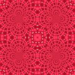 Dark Pink cerise color Mandala Flower ornament banner Textured background. Ornate illustration.