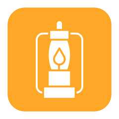Oil Lamp vector icon. Can be used for Retro iconset.