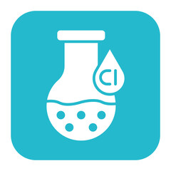 Chlorine vector icon. Can be used for Laundry iconset.