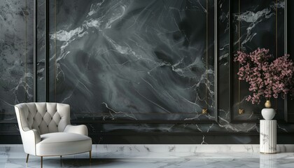 Luxurious marble interior design against abstract backdrop Ideal upscale decor inspiration