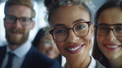 Fototapeta premium A close-up of a person wearing glasses, suitable for use in editorial or commercial content