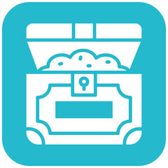 Treasure vector icon. Can be used for Medieval iconset.