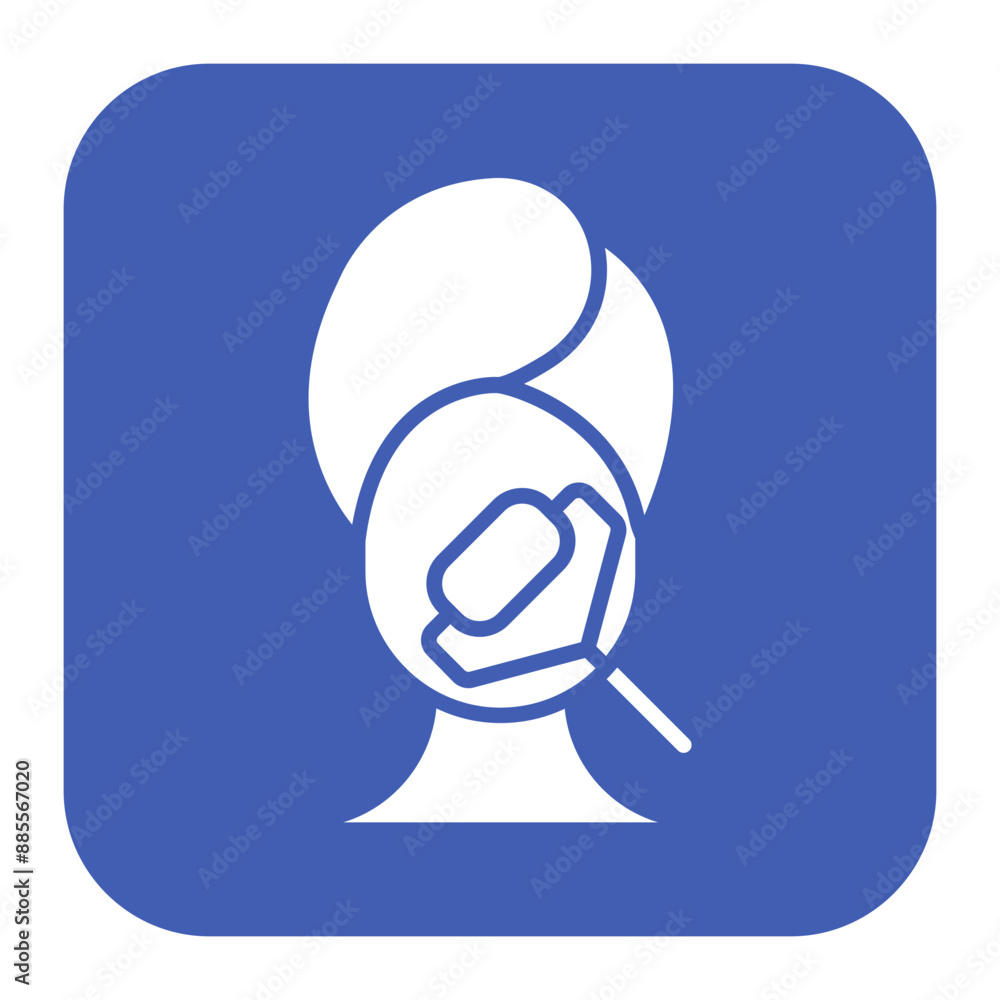 Sticker Face Roller vector icon. Can be used for Spa iconset.