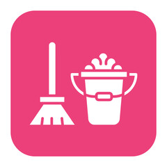 Mop Bucket vector icon. Can be used for Home Improvements iconset.