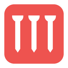 Fototapeta premium Nail vector icon. Can be used for Home Improvements iconset.