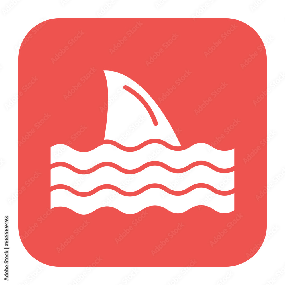 Poster Fins vector icon. Can be used for Vacation and Tourism iconset.