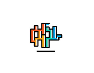 Obraz premium abstract logo design, icon design, brand image, block chain symbol for crypto currency