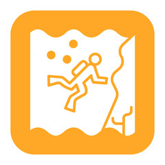 Wall Diving vector icon. Can be used for Vacation and Tourism iconset.