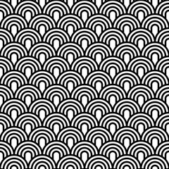 Seamless geometric pattern  in japanese style .Waves