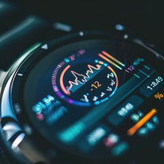 A close-up of a fitness tracker displaying workout data, representing the integration of technology and health routines