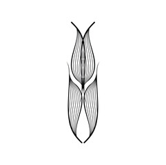 Abstract wave line art vector illustration design. Eps 10