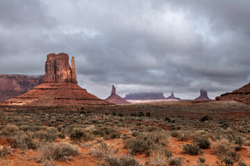 Monument Valley Buttes during a stormy day