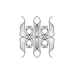 Abstract wave line art vector illustration design. Eps 10